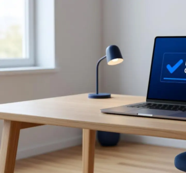 Illustration symbolising a successful laptop setup booking confirmation